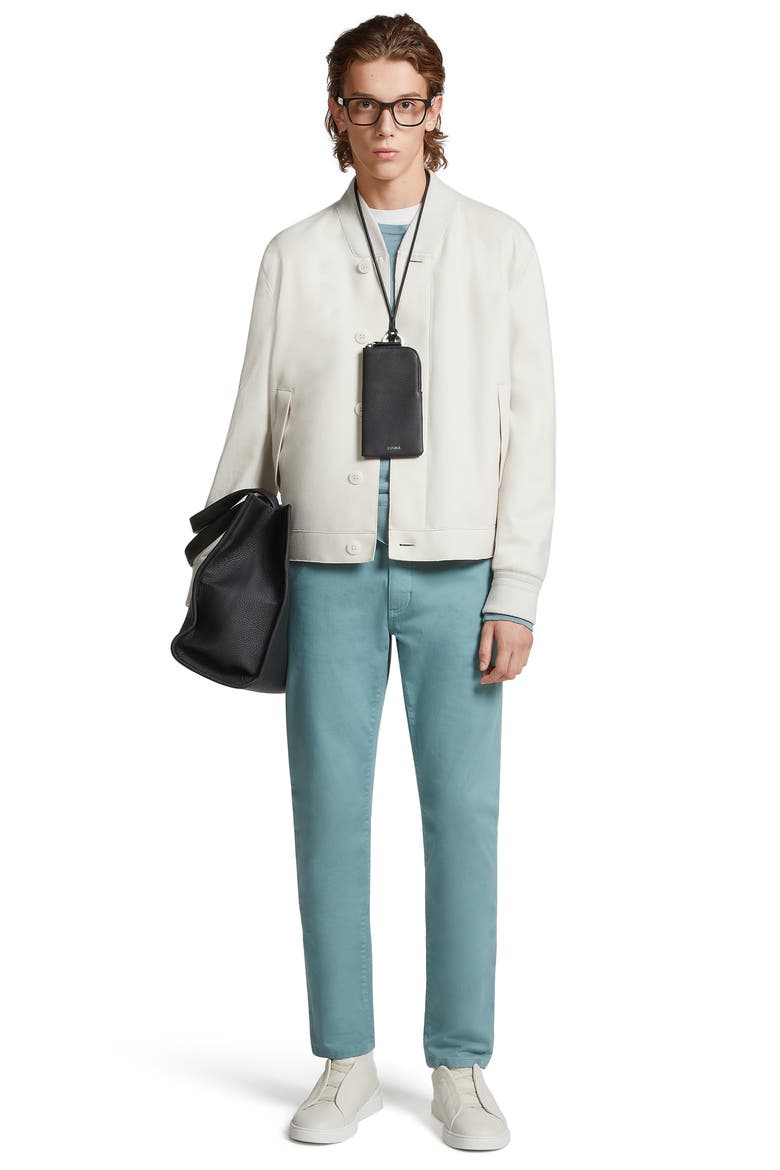 Oasi Elements Cashmere Bomber Jacket, Alternate, color, WHITE