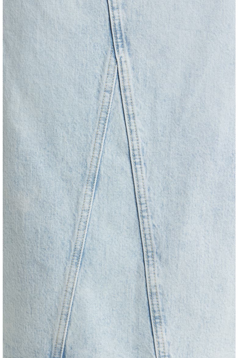 Highland Cargo Denim Midi Skirt, Alternate, color, RIVIERA