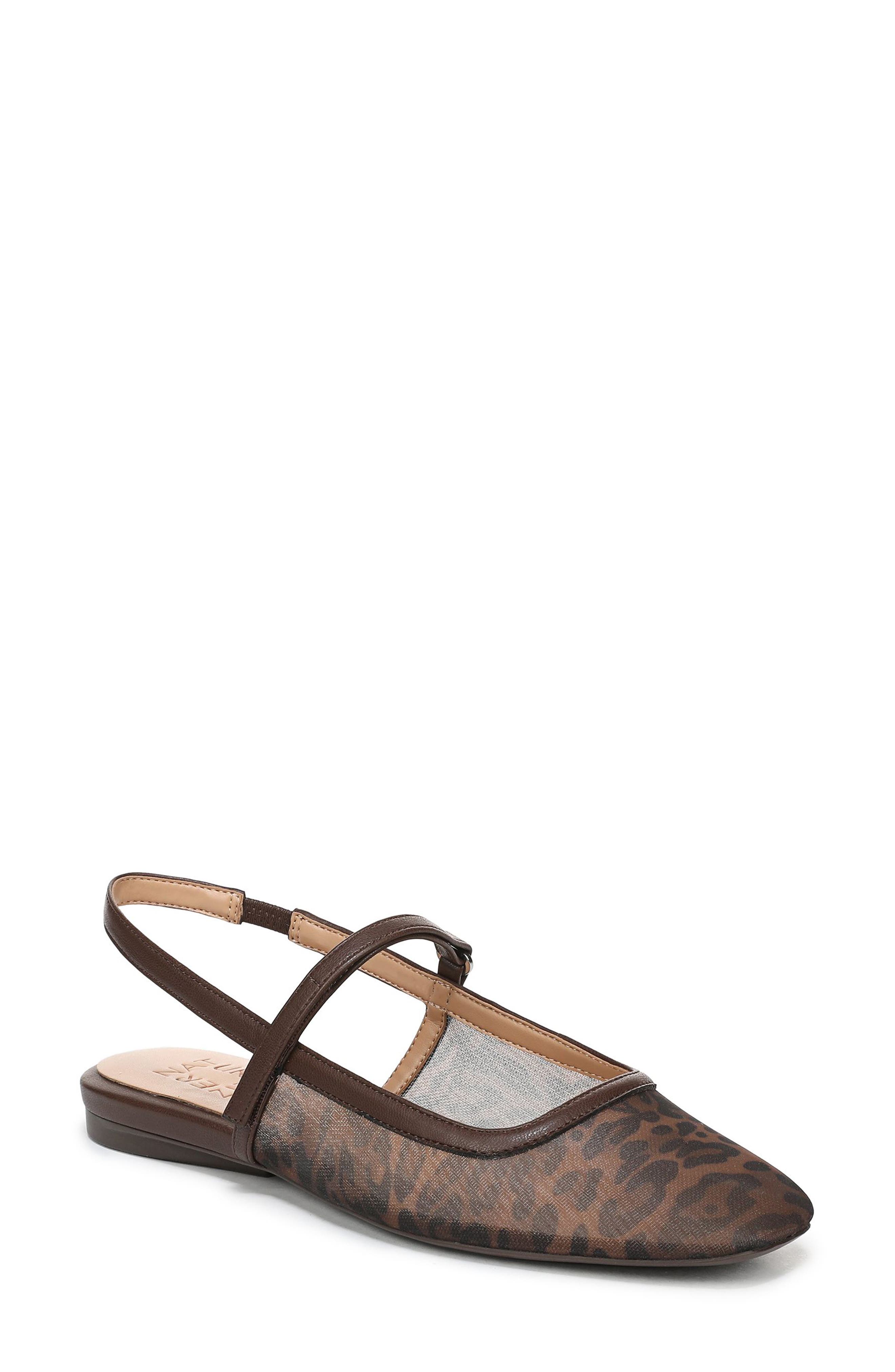 Naturalizer Connie Slingback Flat, Main, color, Dark Brown/ Black