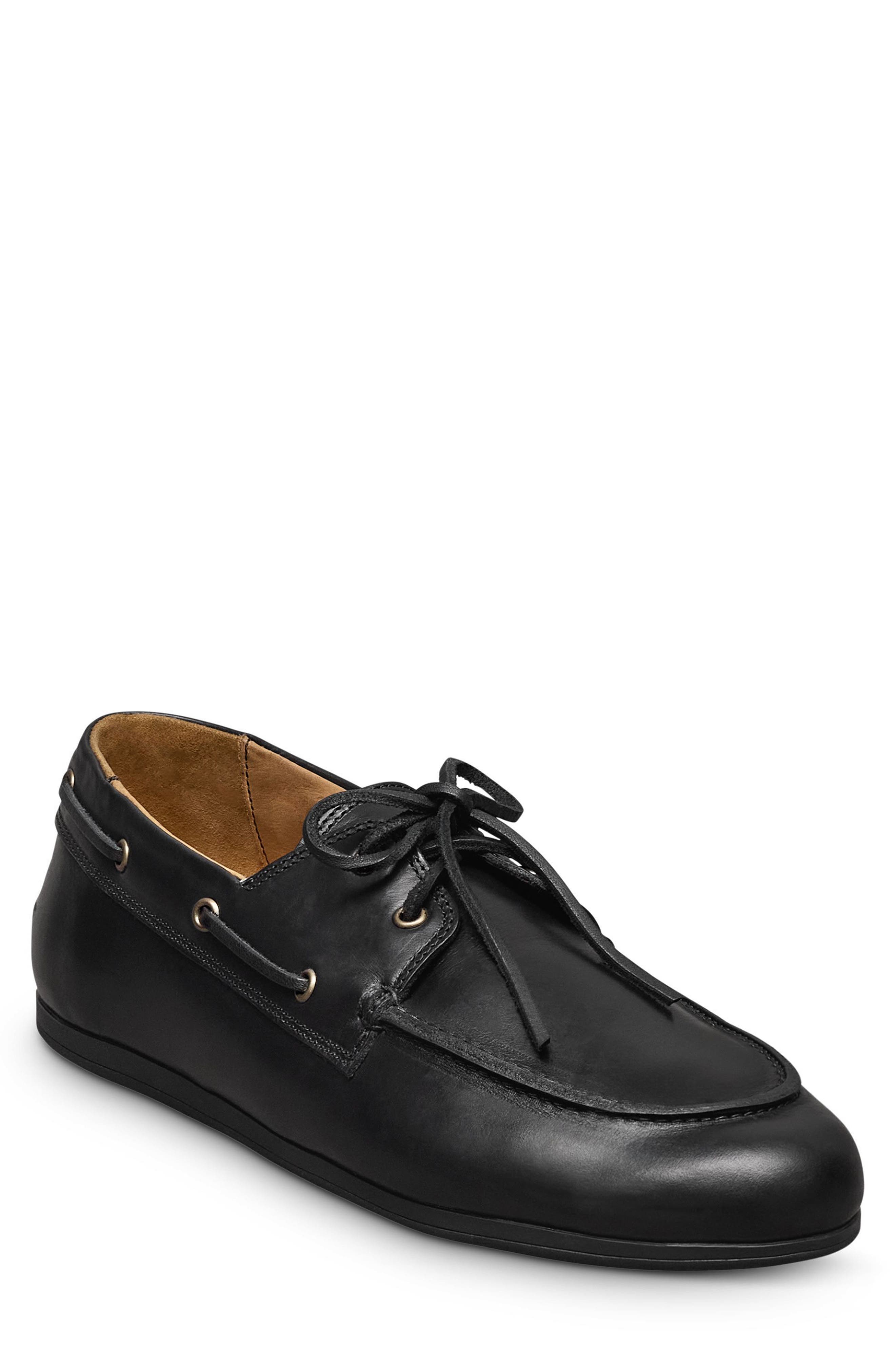 Allen Edmonds Aruba Boat Shoe, Main, color, Black