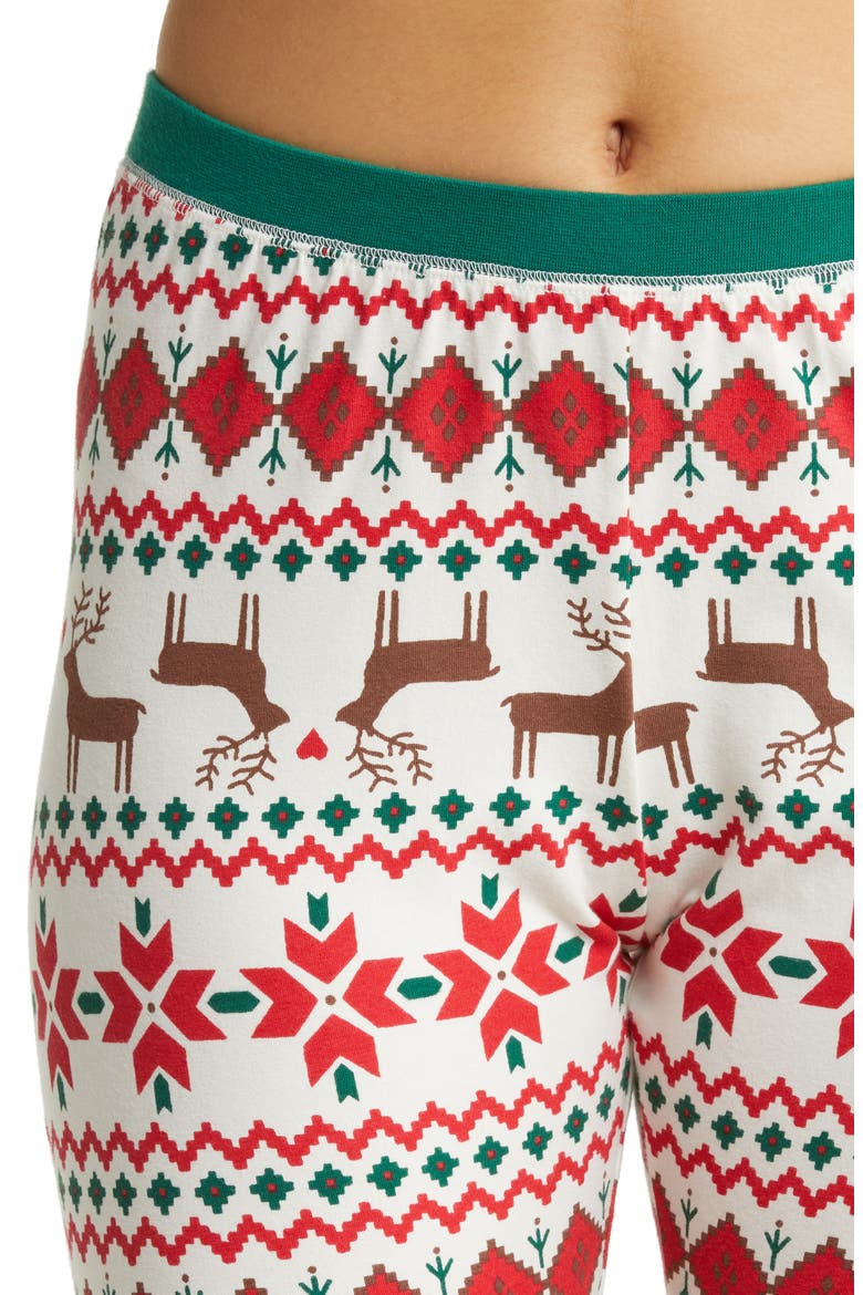 Matching Family Moments Print Tight Fit Pajamas, Alternate, color, IVORY EGRET FAIRISLE DREAM