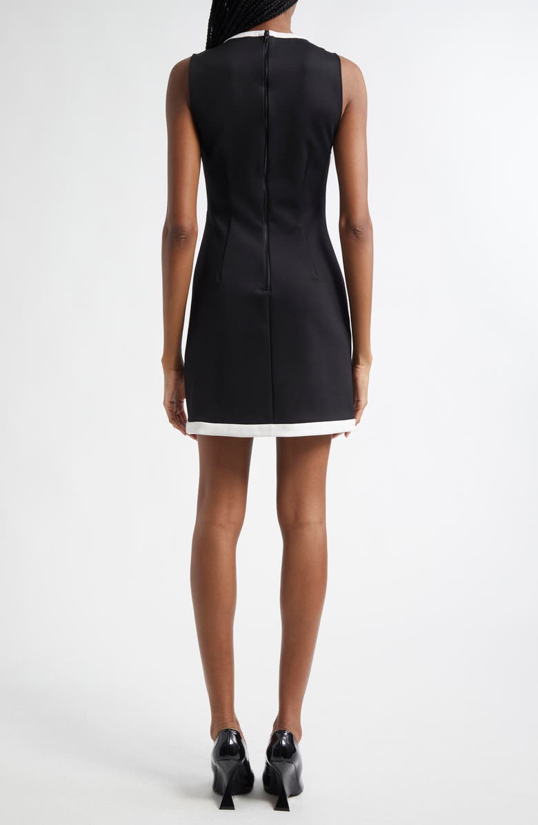 Alice + Olivia Wynell Sleeveless Sheath Dress, Alternate, color, Black/ Off White