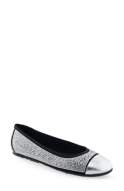 Pierre Rhinestone Ballet Flat (Women)