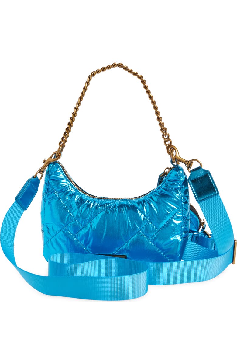 Kurt Geiger London Quilted Metallic Crossbody Bag, Alternate, color,