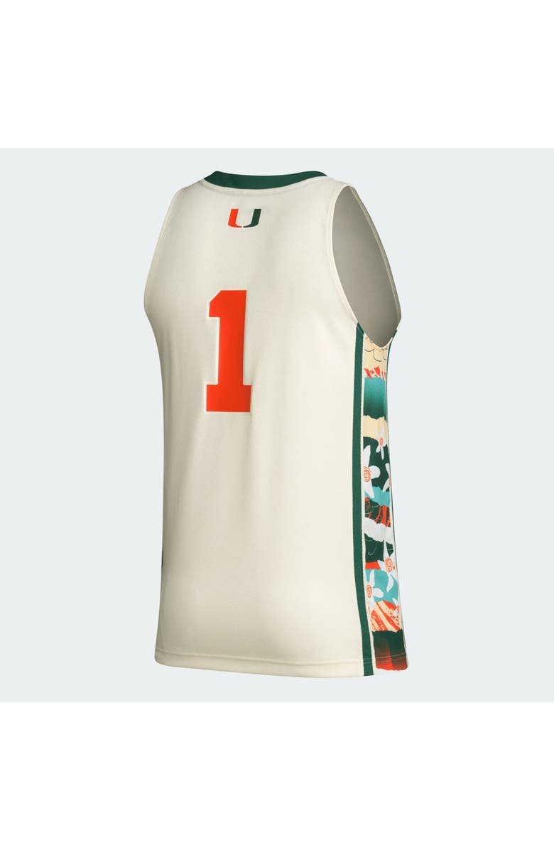 adidas Men's adidas #1 Khaki Miami Hurricanes Honoring Black Excellence Basketball Jersey, Alternate, color, 