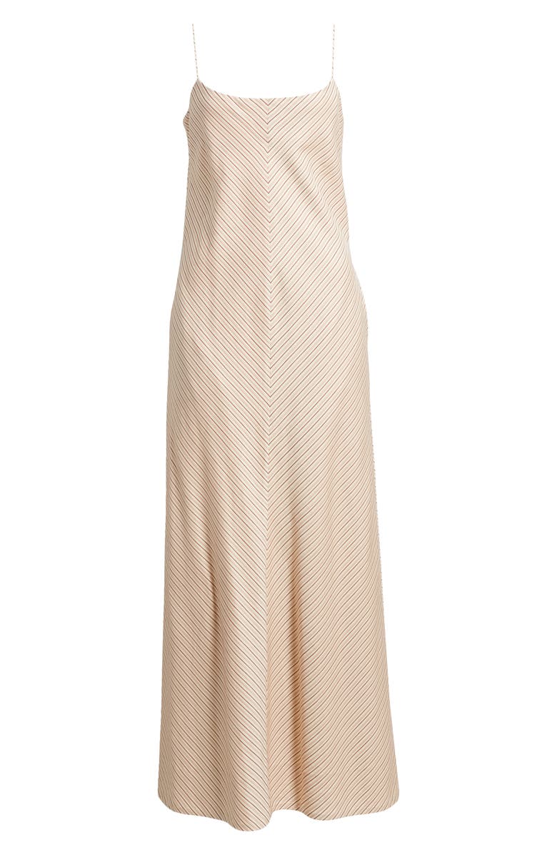Faithfull the Brand Elyna Pinstripe Maxi Dress, Alternate, color, Pinstripe Garnet/ Blush