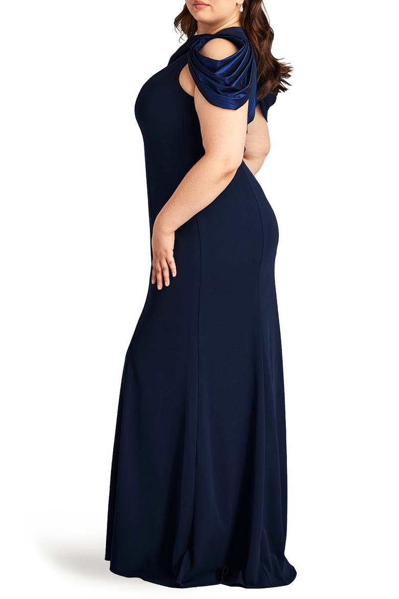 One-Shoulder Mermaid Gown, Alternate, color, NAVY
