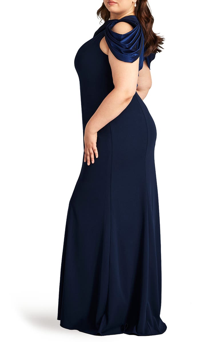 Tadashi Shoji One-Shoulder Mermaid Gown, Alternate, color, Navy