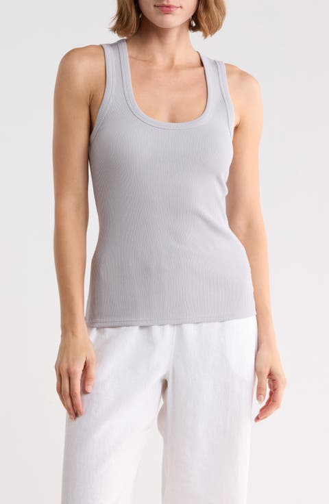 Scoop Neck Ribbed Tank
