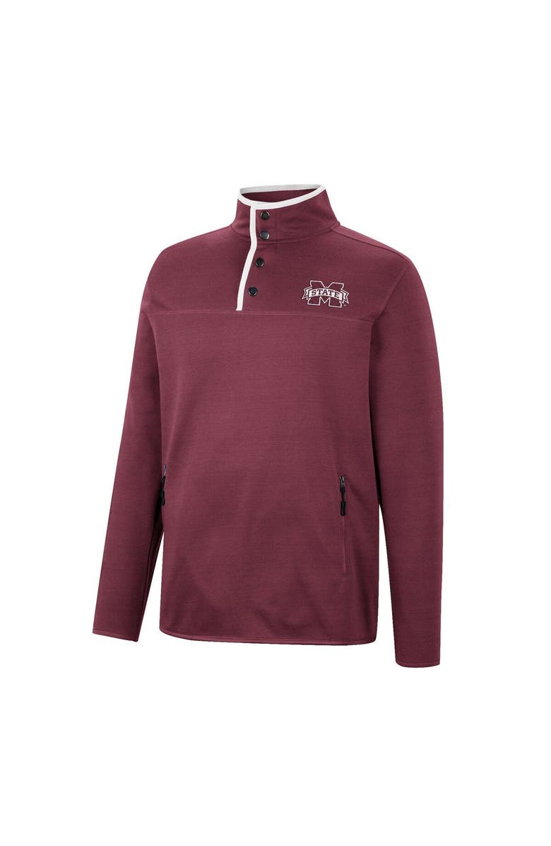 COLOSSEUM Men's Colosseum Maroon Mississippi State Bulldogs Rebound Quarter-Snap Jacket, Alternate, color, Maroon