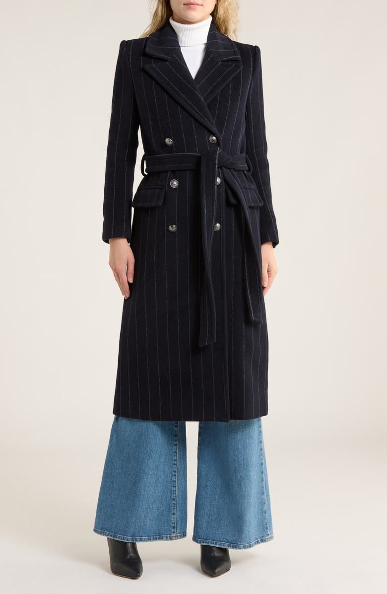 L'AGENCE Olina Belted Long Coat, Main, color,