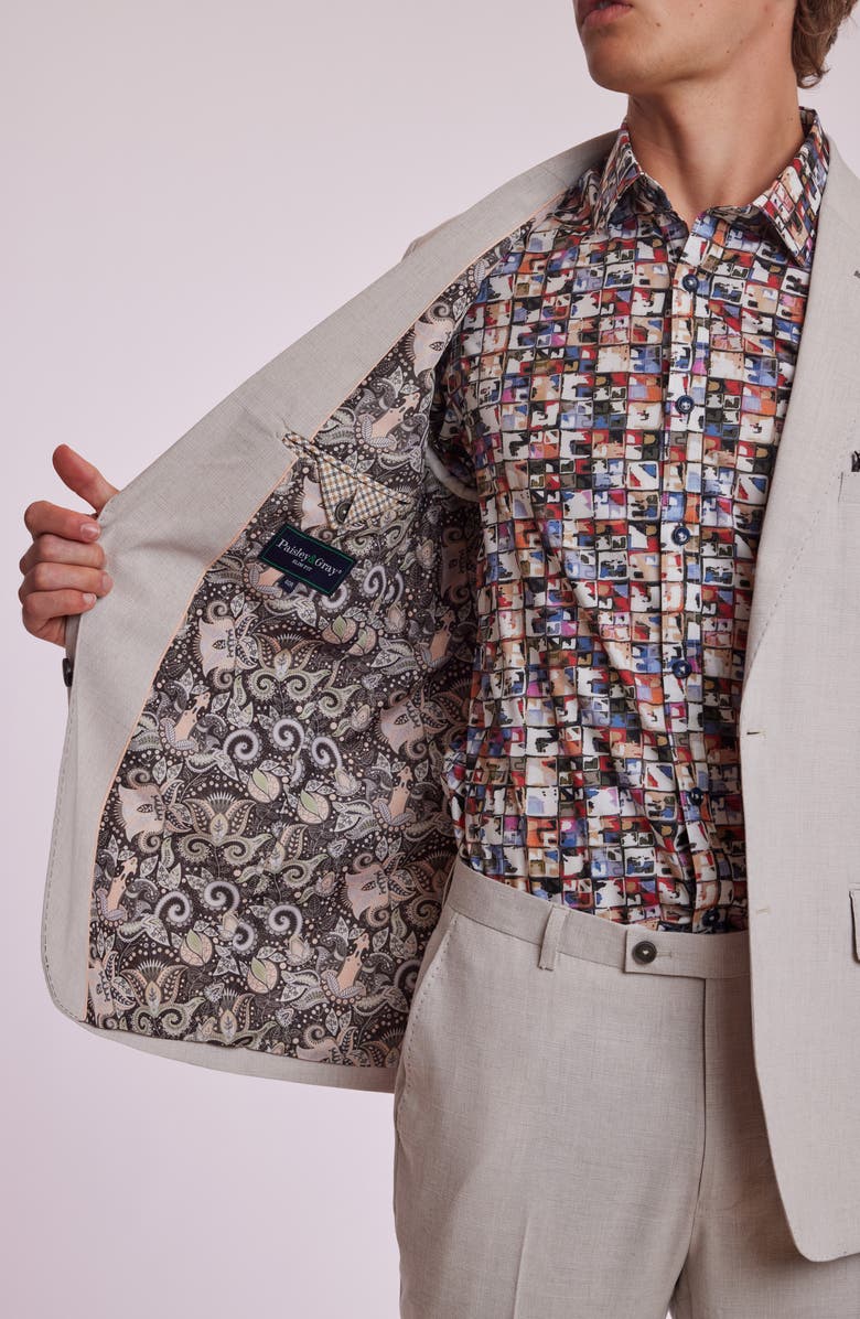 PAISLEY & GRAY Dover Slim Fit Sport Coat, Alternate, color, Light Tan Melange