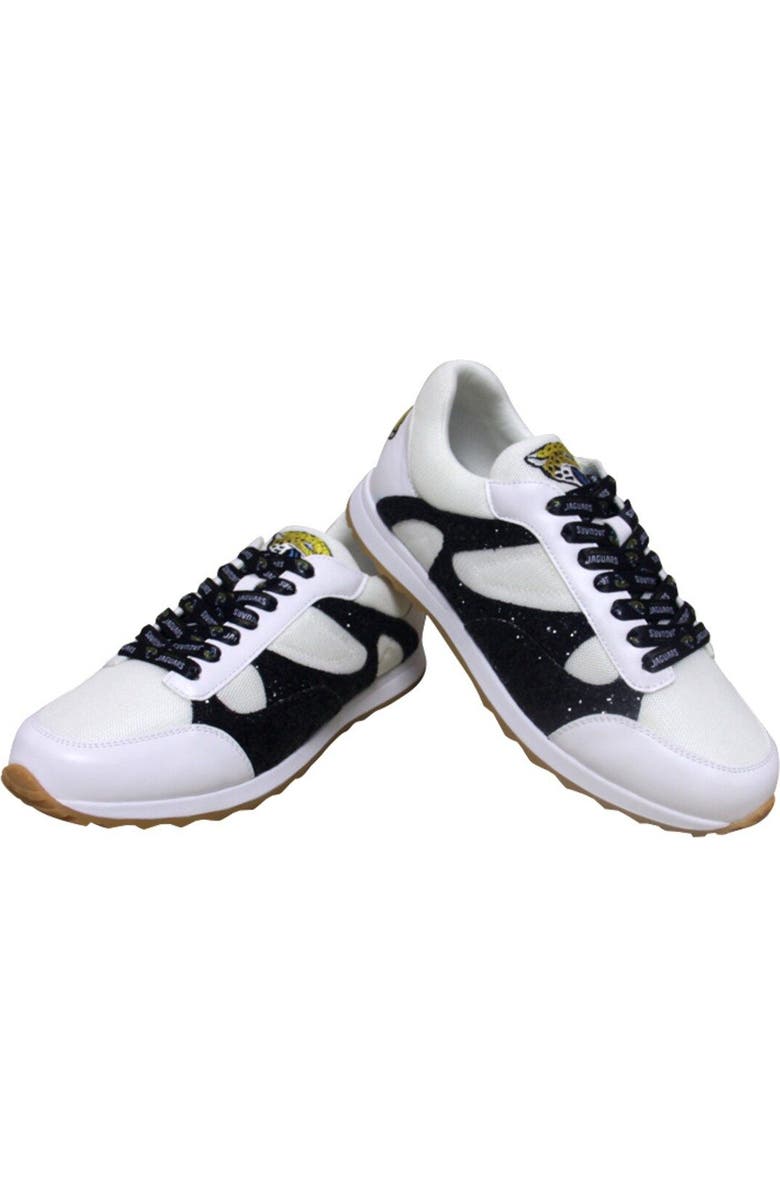 CUCE Women's Cuce White Jacksonville Jaguars Glitter Sneakers, Alternate, color,