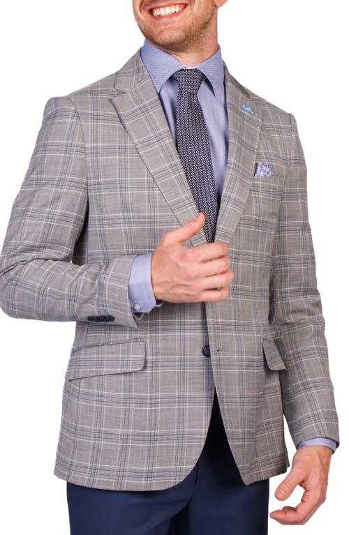 Tailorbyrd Modern Fit Textured Shadow Plaid Sport Coat In Gray
