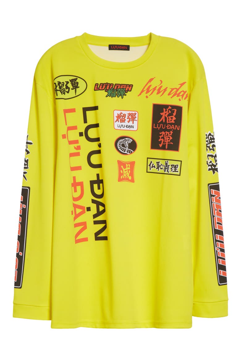 Motocross Oversize Long Sleeve Graphic T-Shirt, Alternate, color, YELLOW