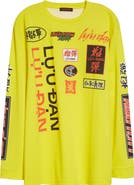 LU'U DAN Motocross Oversize Long Sleeve Graphic T-Shirt