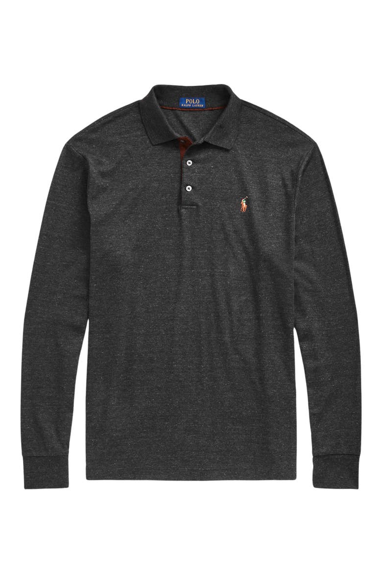 Long Sleeve Pima Cotton Polo, Alternate, color, POLO BLACK