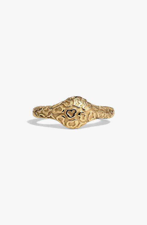 Leopard Print Signet Ring