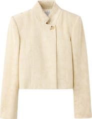 MANGO Jacquard Cropped Jacket