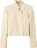 MANGO Jacquard Cropped Jacket