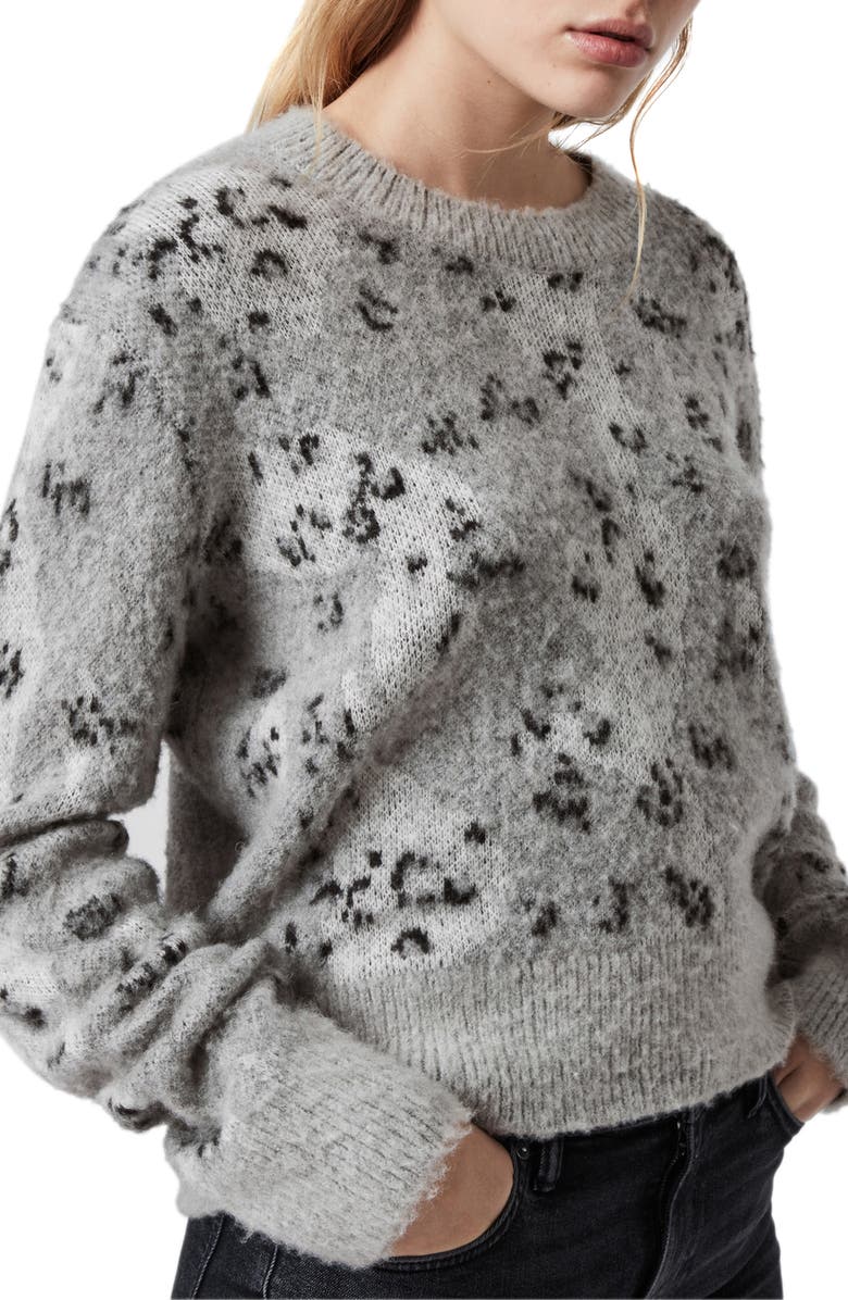 AllSaints Asko Camo Sweater, Alternate, color,