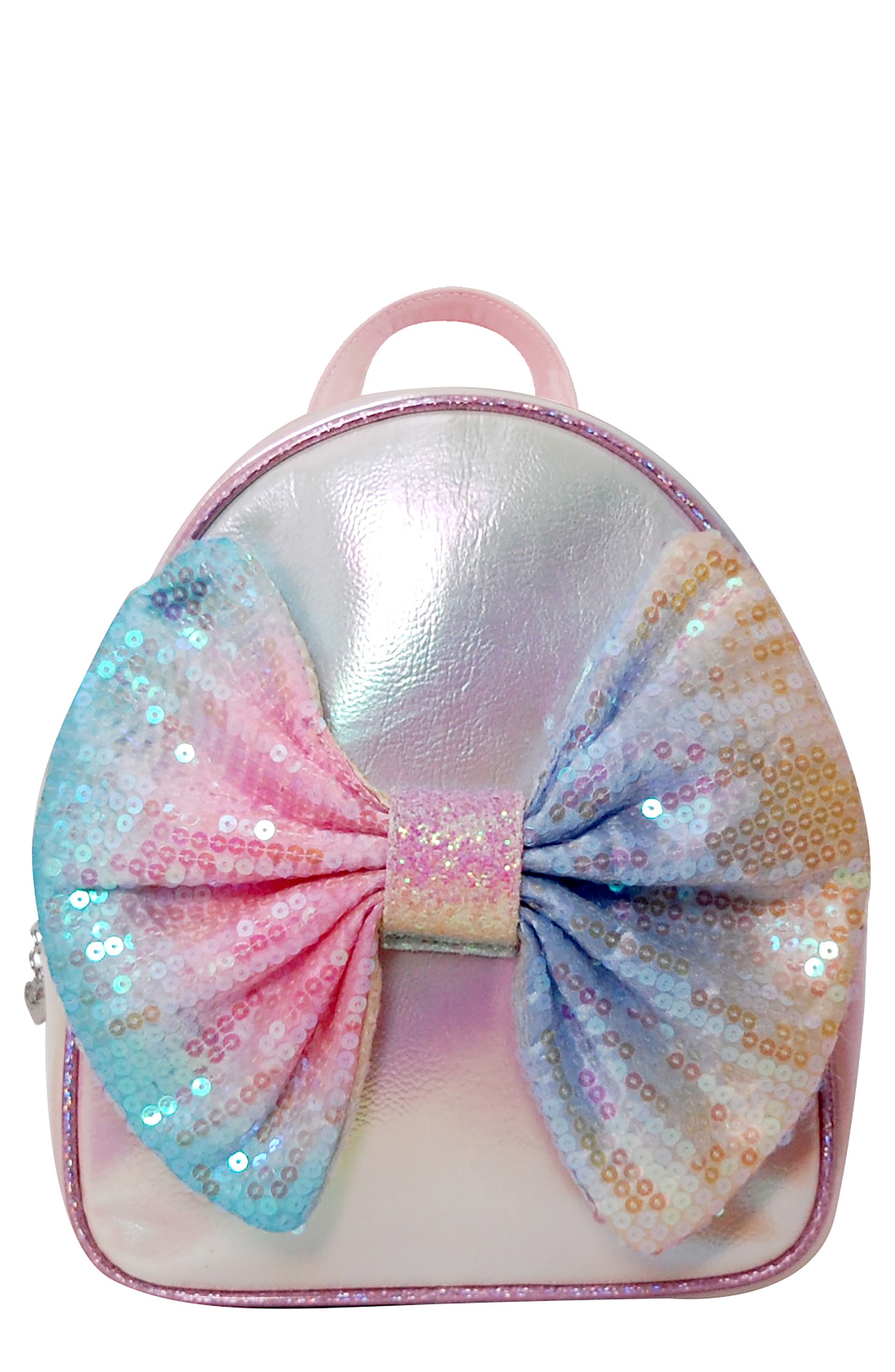 OMG Accessories OMG Ombré Sequin Bow Mini Backpack, Main, color, 