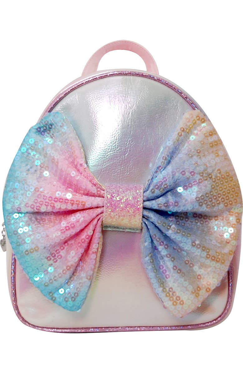 OMG Accessories OMG Ombré Sequin Bow Mini Backpack, Main, color,