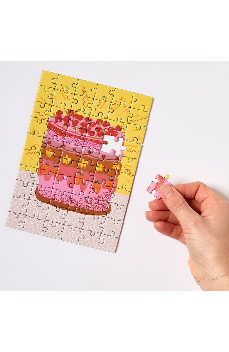 Journey of Something Sweet Birthday Greeting Card Jigsaw Puzzle, 6.9 x 5 Inches, Alternate, color, Multicolored