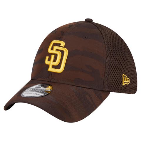 Men's New Era Dark Brown San Diego Padres Subtle Camo 39THIRTY Flex Hat