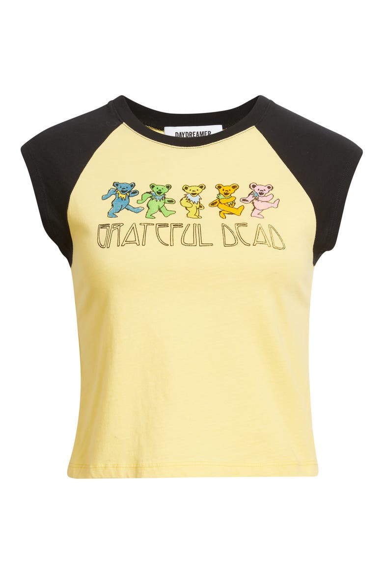Grateful Dead Graphic Raglan T-Shirt, Alternate, color, POPPY YELLOW / BLACK