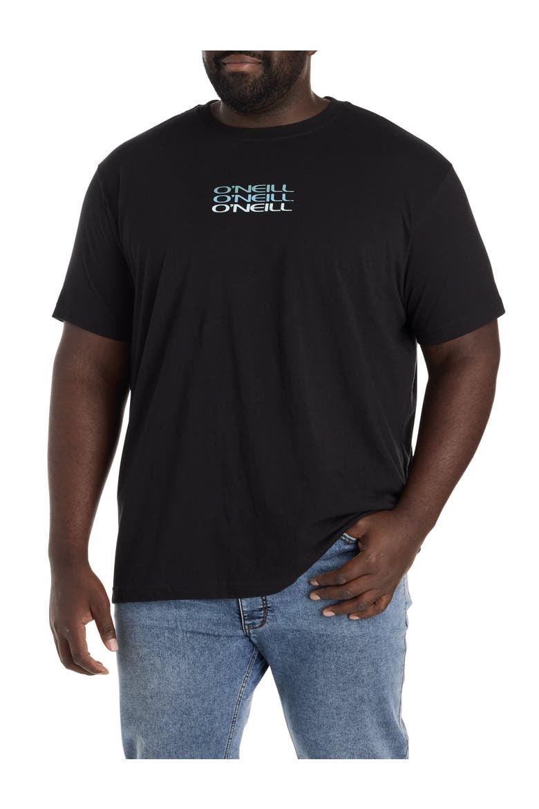 Big & Tall Triple-Stack Graphic Tee, Alternate, color, BLACK