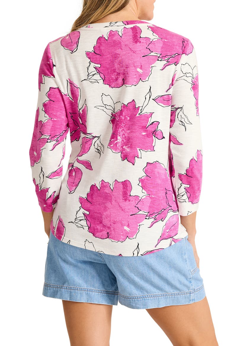 Ashby Isles Floral Cotton T-Shirt, Alternate, color, COCONUT