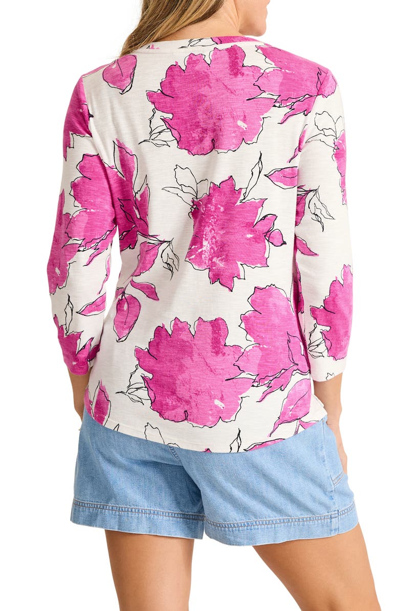 Tommy Bahama Ashby Isles Floral Cotton T-Shirt, Alternate, color, Coconut