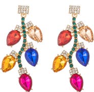 EYE CANDY LOS ANGELES Holiday Light Crystal Drop Earrings
