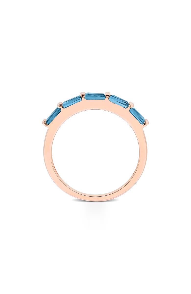 DELMAR Baguette-Cut London Blue Topaz Band Ring, Alternate, color, 