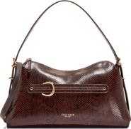 Cole Haan Vivianne Snake Embossed Leather Shoulder Bag