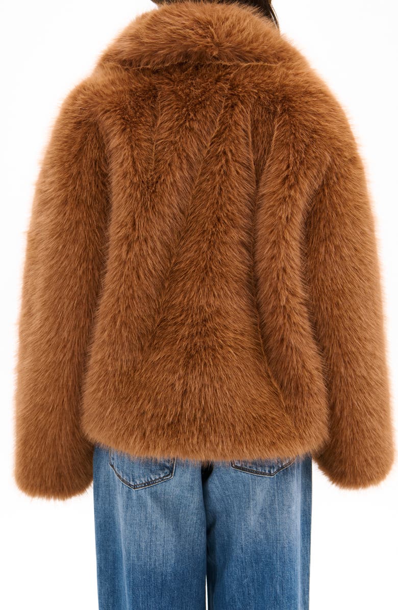 AZALEA WANG Regina Faux Fur Jacket, Alternate, color, Tan