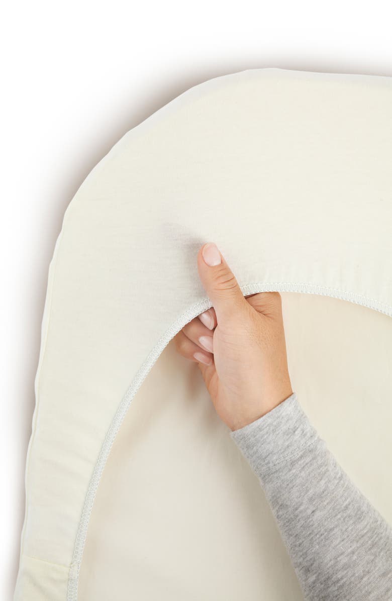 BabyBjörn Organic Cotton Fitted Cradle Sheet, Alternate, color, Natural Organic White