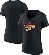 FANATICS Women's Fanatics Branded Black Miami Heat Hometown Collection Vice City V-Neck T-Shirt