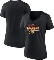 FANATICS Women's Fanatics Branded Black Miami Heat Hometown Collection Vice City V-Neck T-Shirt