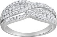 LuvMyJewelry Silvera Crest 0.65 Ct 10K Gold Diamond Ring