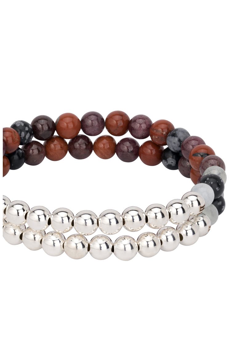 N82 Gut Health Set of 2 Healer's Bracelets, Alternate, color, SILVER