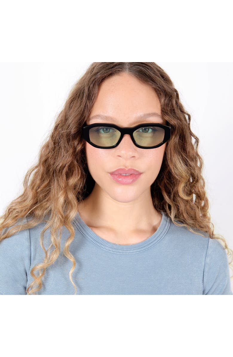 Illesteva Cassette Sunglasses, Alternate, color, Black / Mint