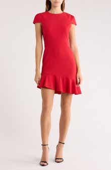 Alice + Olivia Fable Asymmetric Ruffle Dress