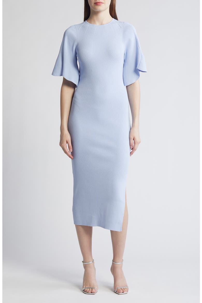 Raelea Rib Sweater Dress, Main, color, LIGHT BLUE