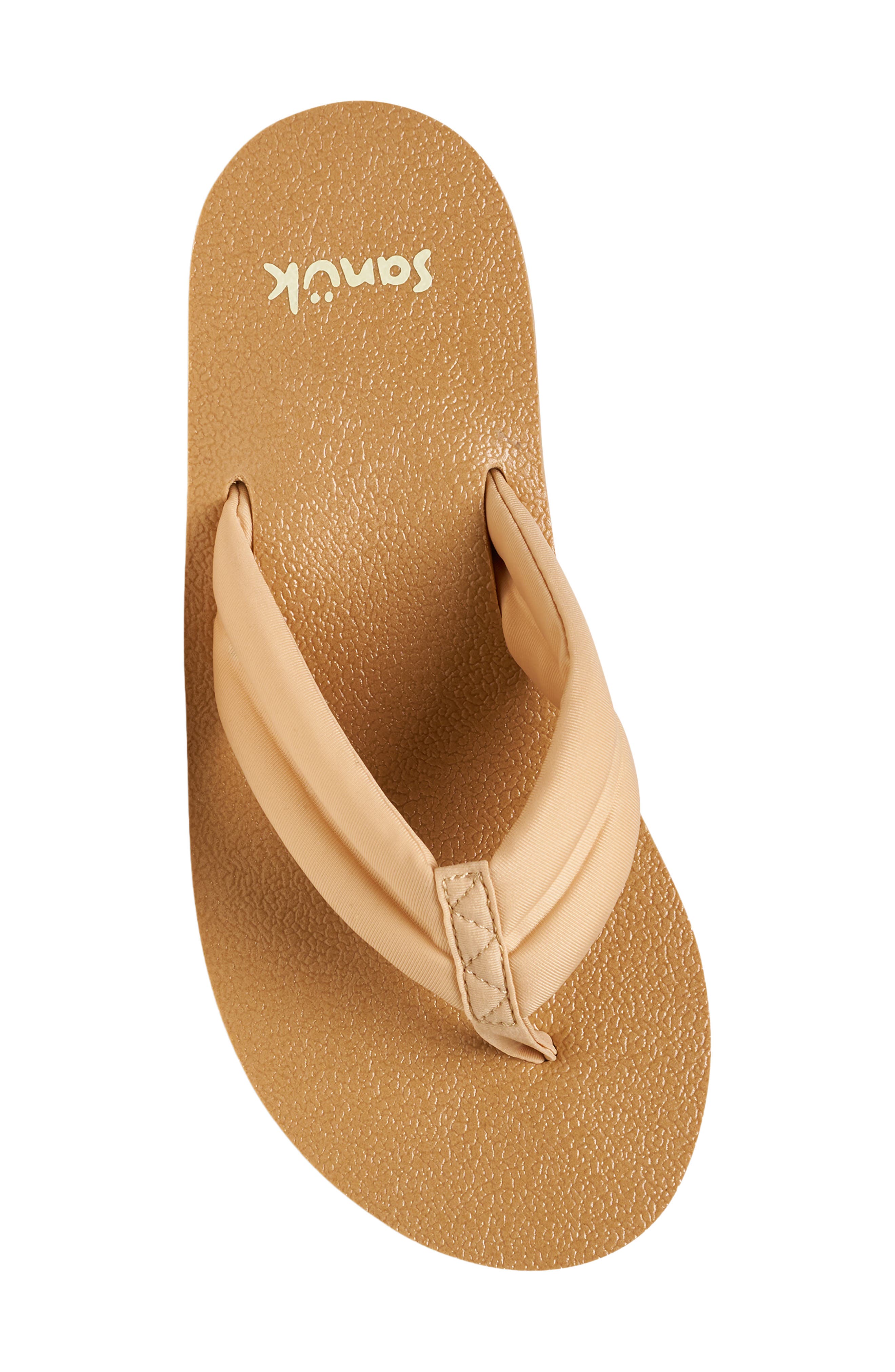 Yoga Platform Flip Flop, Alternate, color, SAND DOLLAR