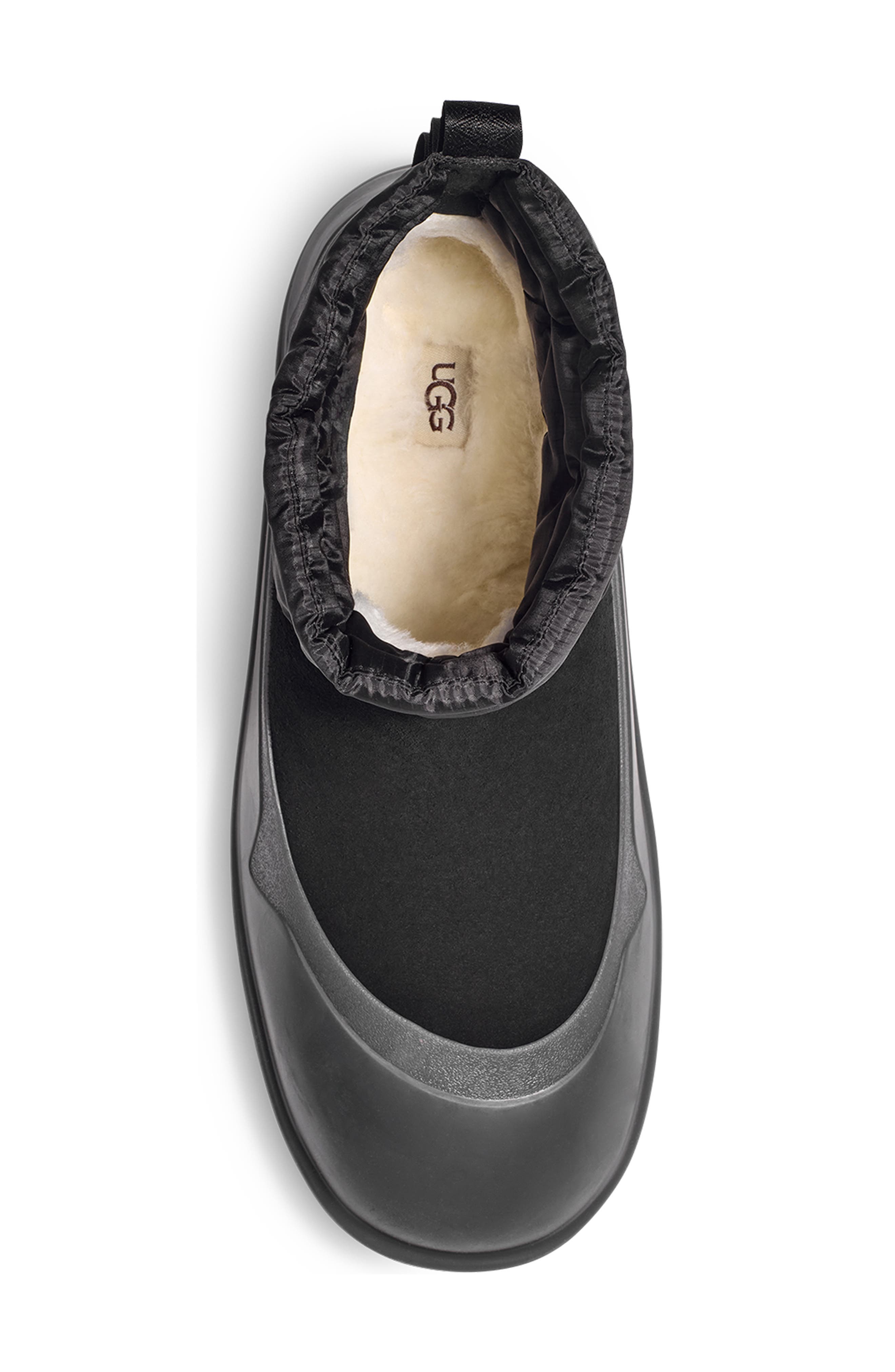 UGG<sup>®</sup> Classic Minimod Waterproof Wool Boot, Alternate, color, Black