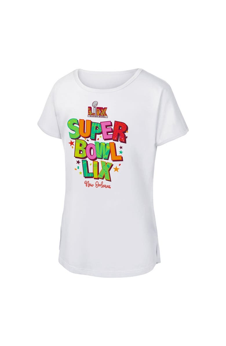 Outerstuff Youth  White Super Bowl LIX Funky Boxy T-Shirt, Alternate, color, 