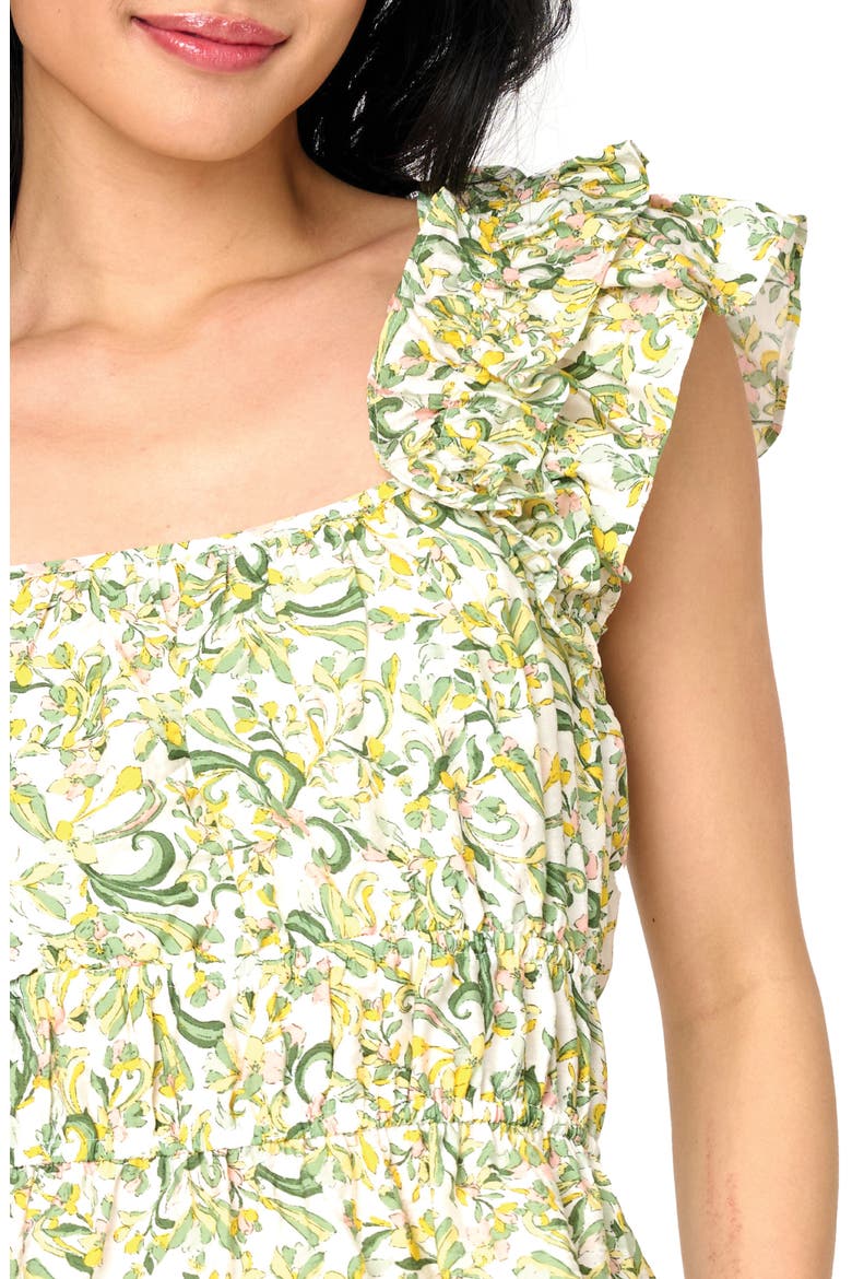 Elle Ruffle Peplum Top, Alternate, color, SECRET GARDEN