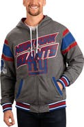 G-III SPORTS BY CARL BANKS Men's G-III Sports by Carl Banks Royal/Gray New York Giants Extreme Full Back Reversible Hoodie Full-Zip Jacket